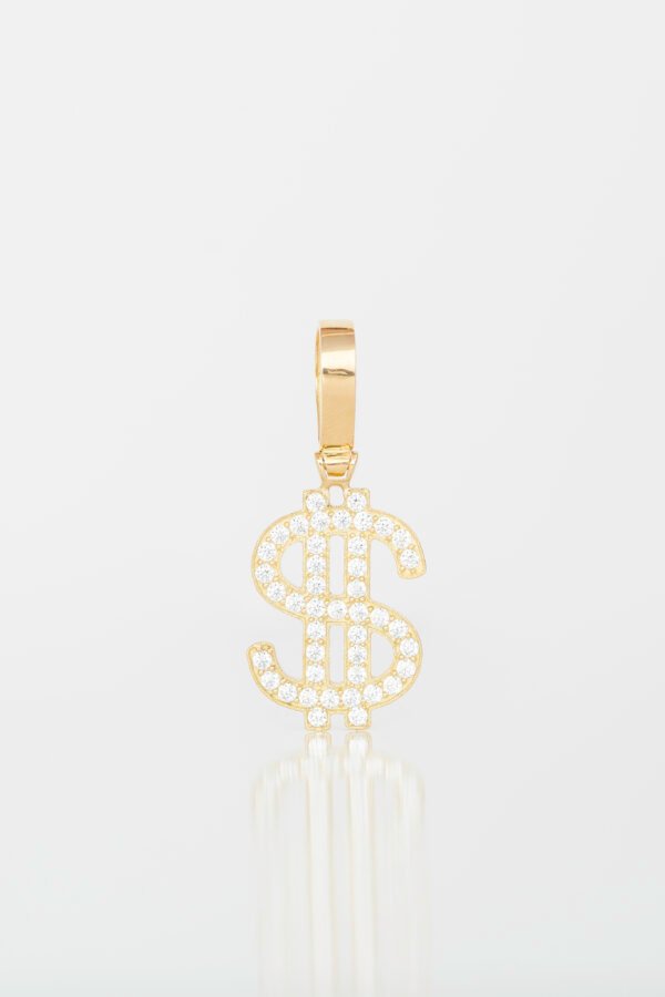 Dije Caching en oro amarillo / Peso: 5,7 / Ancho: 20 mm / Alto: 45 mm