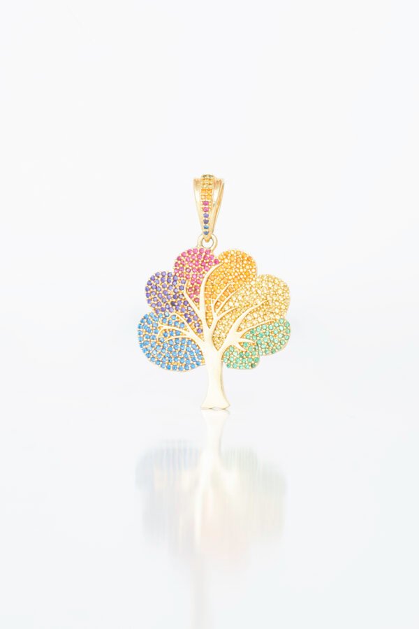 Dije Árbol de la vida en oro amarillo / Peso: 9,2 / Ancho: 33 mm / Alto: 50 mm
